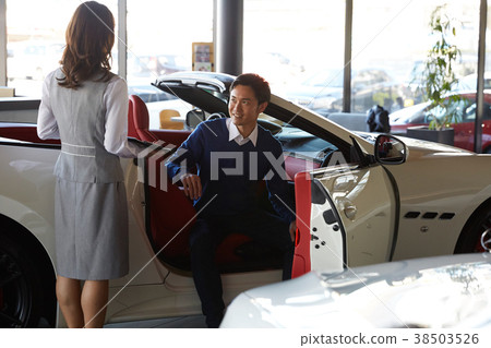 Car dealer serviced luxury car male 38503526