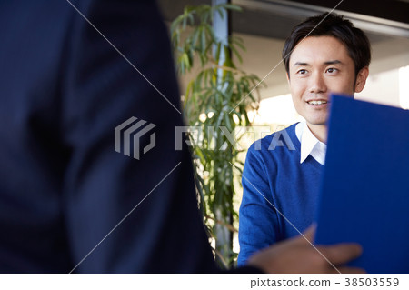 Car dealer business talk man 38503559