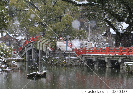 太宰府天滿宮在雪地裡 38503871