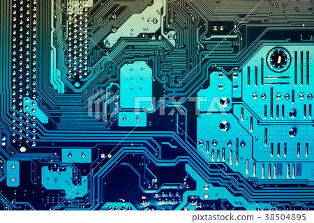 blue circuit board background stock photo 38504895 pixta blue circuit board background