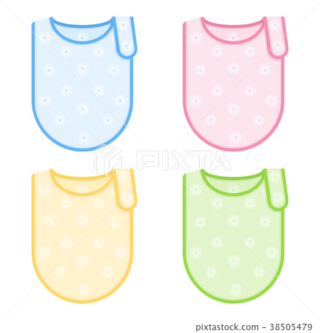 Baby bib set isolated 38505479