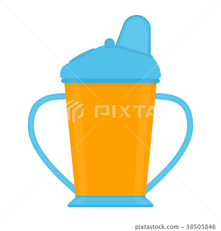 Baby sippy cup isolated on white Baby sippy cup isolated on white 38505846