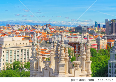 Panoramic view from above on the capital of Spain 38506297
