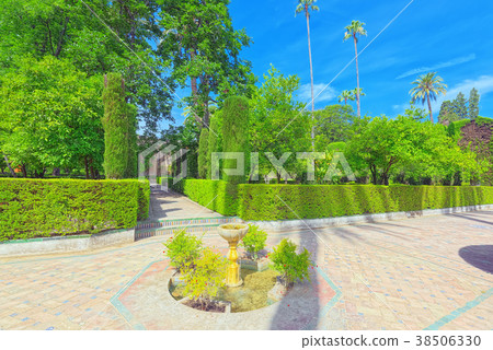Gardens of Royal Alcazar in Seville  38506330