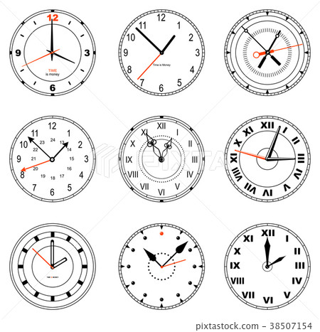 Collection of editable clock icons Collection of editable clock icons 38507154