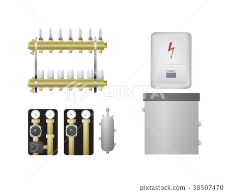 Electric boiler set. 38507470