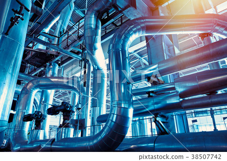 Industrial zone, Steel pipelines and cables Industrial zone, Steel pipelines and cables 38507742