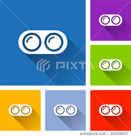 dual camera icons with shadow-插圖素材 [38508037] - PIXTA圖庫