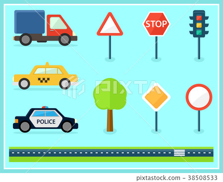 set of isolated flat transport icons set of isolated flat transport icons 38508533