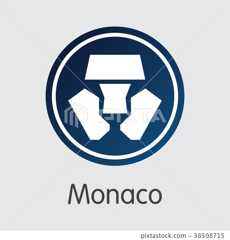 Monaco Blockchain Cryptocurrency - Vector Graphic 38508715