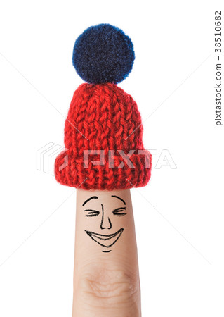 Hand-drawn face on finger Hand-drawn face on finger 38510682