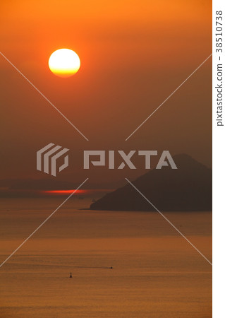 從鳥羽看的瀨戶內海的早晨視圖 38510738