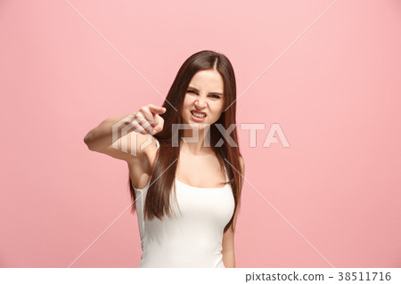 The overbearing business woman point you and want 38511716