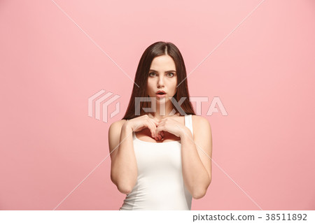 Let me think. Doubtful pensive woman with Let me think. Doubtful pensive woman with 38511892