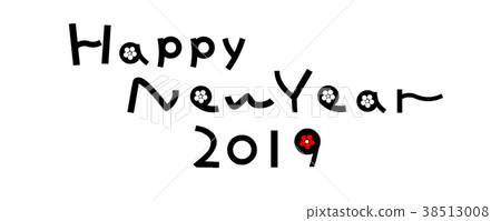 新年賀卡材料新年快樂2019年 38513008