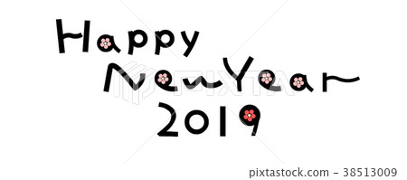 新年賀卡材料新年快樂2019年 38513009
