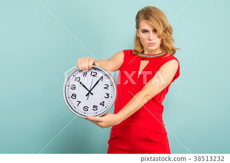 Attractive woman with clocks Attractive woman with clocks 38513232