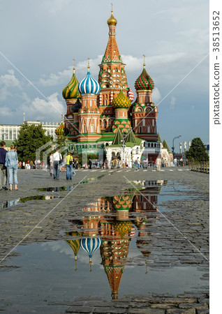 Kremlin Cathedral Sobor after rain. Moscow. Russia Kremlin Cathedral Sobor after rain. Moscow. Russia 38513652