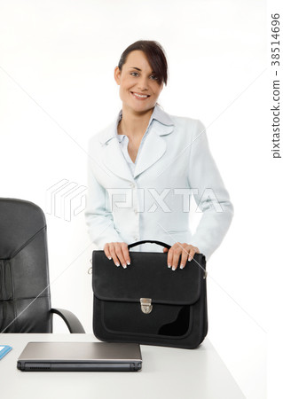 Young businesswoman with briefcase Young businesswoman with briefcase 38514696