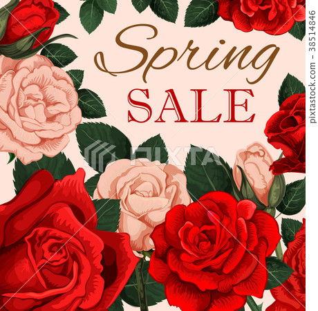 Spring sale advertising poster Spring sale advertising poster 38514846