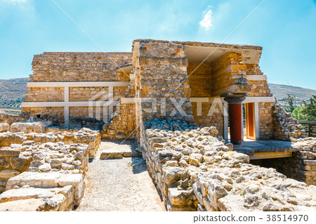 ruins of the Minoan Palace of Knossos on Crete 38514970