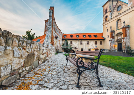 inner courtyard in Benedictine monastery in Tyniec inner courtyard in Benedictine monastery in Tyniec 38515117