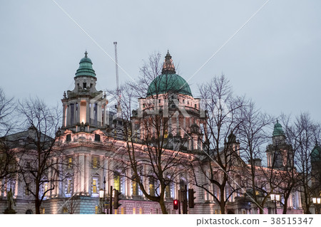Belfast City Hall at night, in Northern Ireland. Belfast City Hall at night, in Northern Ireland. 38515347
