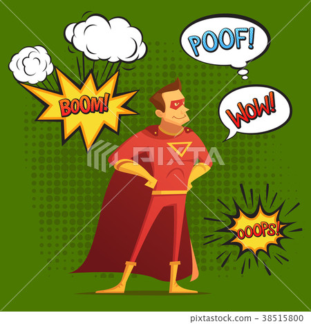 Super Hero Composition Comic Style 38515800