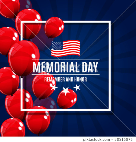 Memorial Day Background Template Vector 38515875
