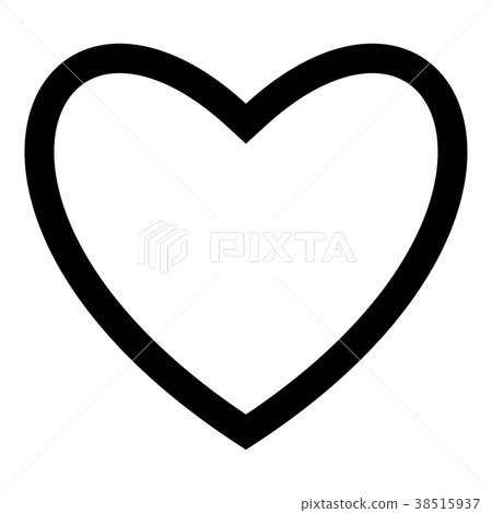 Heart black color icon flat style simple image Heart black color icon flat style simple image 38515937