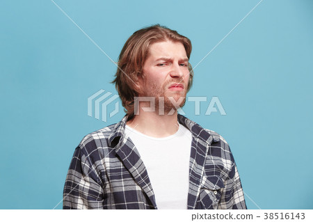 Let me think. Doubtful pensive man with thoughtful 38516143