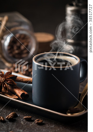 Espresso cup of hot coffee 38517727
