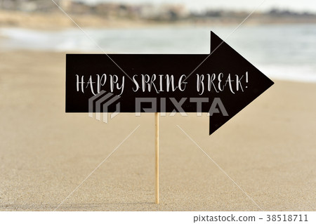 text happy spring break on the beach text happy spring break on the beach 38518711