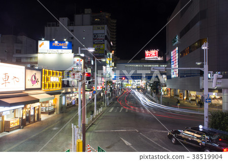 Night view in front of Funabashi Station 38519904