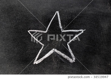 White chalk hand drawing in star shape White chalk hand drawing in star shape 38519947