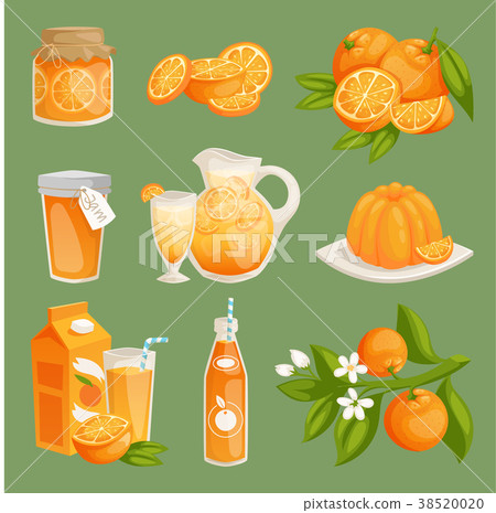 Oranges juice food products vector illustration Oranges juice food products vector illustration 38520020