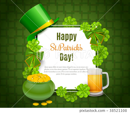 Saint Patricks Day Card with Treasure of 38521108