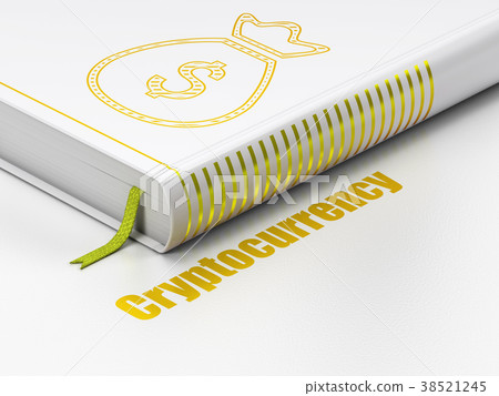 Money concept: book Money Bag, Cryptocurrency on 38521245