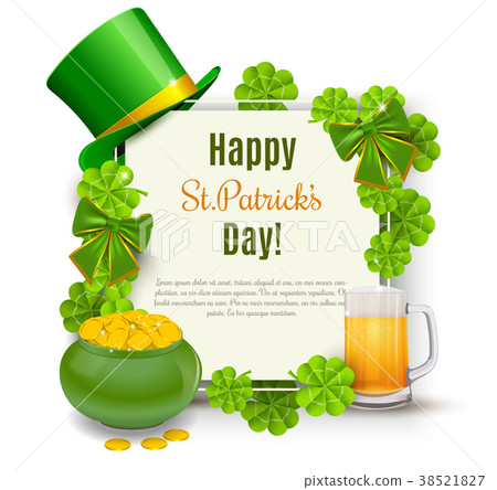 Saint Patricks Day Card with Treasure of Saint Patricks Day Card with Treasure of 38521827