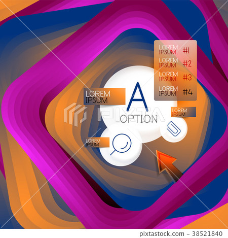 Rotating swirl square background, color rectangles Rotating swirl square background, color rectangles 38521840