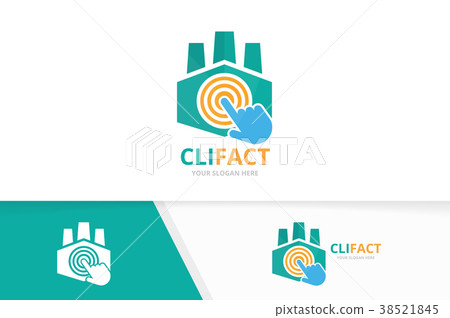 Vector factory and click logo combination Vector factory and click logo combination 38521845