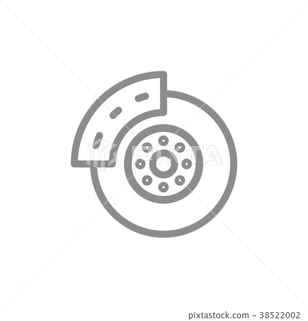 Simple disc brake line icon. Symbol and sign 38522002
