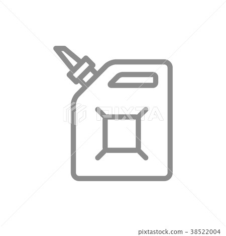Simple canister of gasoline, funnel, petrol fuel Simple canister of gasoline, funnel, petrol fuel 38522004