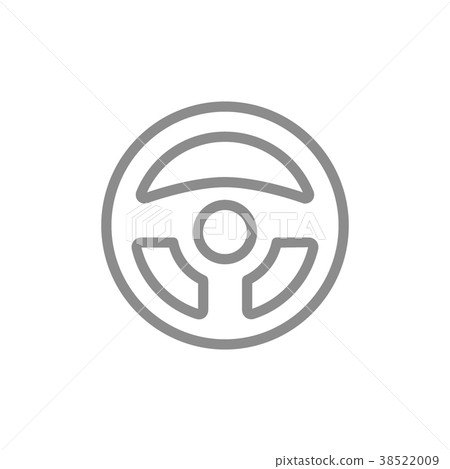 Simple rudder, helm line icon. Symbol and sign 38522009