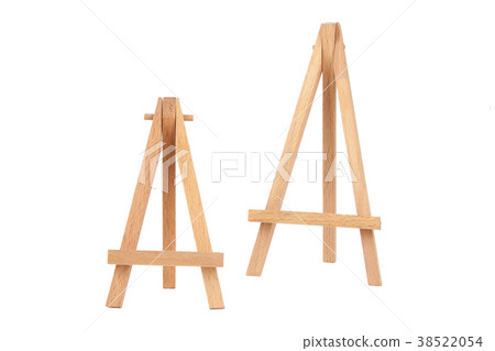 Wooden easels on white background 38522054