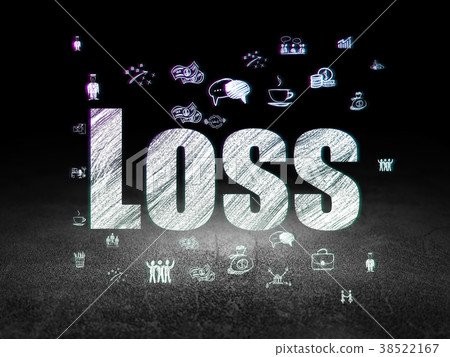 Business concept: Loss in grunge dark room Business concept: Loss in grunge dark room 38522167