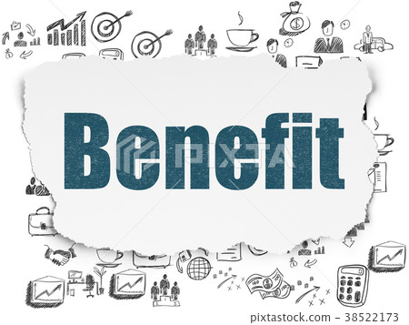 Business concept: Benefit on Torn Paper background 38522173