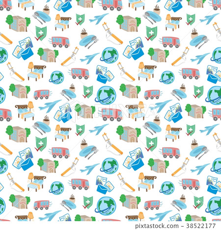 Travel Tour Vector Pattern 38522177