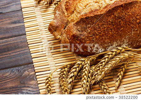 Fresh Homemade Whole Bread with wheat Fresh Homemade Whole Bread with wheat 38522200