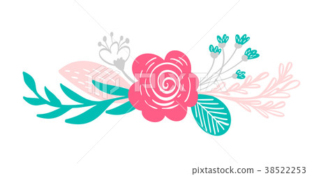 bouquet flowers and floral elements isolated on bouquet flowers and floral elements isolated on 38522253